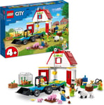 LEGO 60346 City Barn & Farm Animals Toys, Set with Tractor and Trailer, Sheep, 