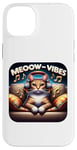 Coque pour iPhone 14 Plus Meeow-Vibes Casque pour chat