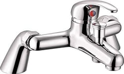 VeeBath Egham Modern Round Monobloc Single Lever Bath Shower Mixer Tap Bathroom