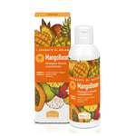 Helan, MangoBoom - Shampooing et bain pour hommes et femmes au parfum d'ananas et de papaye, gel douche et frais pour le corps et les cheveux avec des ingrédients naturels et de la vitamine C, 150 ml