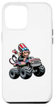 Coque pour iPhone 15 Pro Max Patriotic Monkey 4 juillet Monster Truck American