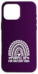 Coque pour iPhone 16 Pro Max Purple Up For Military Kids Sensibilisation Militaire Enfant Arc-en-ciel