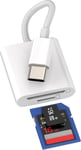 Adaptateur Lecteur De Carte Micro Sd Usb C Compatible Avec Samsung Apple 15 Pro Max Plus Ipad Air Mini Macbook Type C Multiport Camera Tf Card Compact Flash Drive Memory Dongle Thunderbolt 4 3 Câble