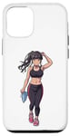 Coque pour iPhone 12/12 Pro Anime et manga Style Fille portant des vêtements de sport