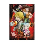 Grupo Erik - Poster Seven Deadly Sins, Toile Murale Tissu 70 x 100 cm | Poster Manga, Décoration Murale, Kamekono