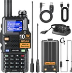 5RH Talkies-Walkies à Longue portée avec Batterie 2500mAh,VOX,999 canaux,antenne à Gain élevé,Lampe de Poche,Station de Recharge USB,Talkies-Walkies Portables pour L'Aventure(1 pièce)(Q724)