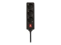 Nedis Exso315f2bk - Effektband - Ac 230 V - 3680 Watt - Utgångskontakter: 3 (Typ F) - 1.5 M Sladd - Svart