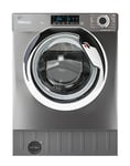 Hoover HBWOS69TAMCRE-80 Integrated Washing Machine, 9kg Load, 1600RPM, Anthracite & Chrome - A Rated