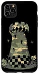 Coque pour iPhone 11 Pro Max Green Army Camouflage Sentry Jeu d'échecs Château d'échecs