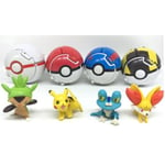 Pokémon  Action Anime Figures Balls- Innehåll Pikachu