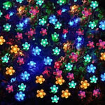 CHOYCLIT guirlande lumineuse exterieur solaire multicolore led pile etanche guinguette 7M 50 LED 2 Modes Décorative pour Jardin Terrasse Maison Noël