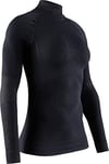 X-Bionic Energy Accumulator 4.0 T-Shirt Maillot de Compression Col Montant Manches Longues Noir Femmes Taille XL