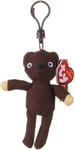 TY BEANIE BOOS MR BEAN TEDDY KEY CLIP KEY RING PLUSH SOFT TOY NEW WITH TAGS