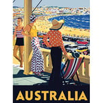 Wee Blue Coo Australia Travel Bondi Beach Sea Sun Unframed Art Print Poster Wall Decor 12x16 inch Australie Voyage Plage Affiche Mur Déco