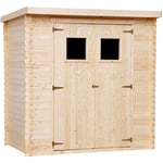 Abri de jardin en bois 2,22 m² - extérieur H200 x 204 x 142 cm Timbela M311