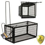 Large Rat Mouse Trap Catcher Metal Cage Spring Live Animal Rodent Pest Control