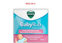 Vicks BabyRub Ointment, with Fragrances Of Rosemary And Lavender, Relaxing Baby