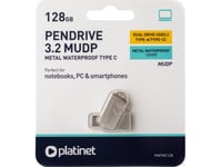 Pendrive Platinet Platinet Pendrive Usb 3.2 + Usb-C 128Gb Metal Udp Vattentät [45969]