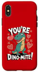 Coque pour iPhone X/XS Costume de dinosaure T-Rex pour la Saint-Valentin