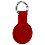 For Apple Airtags Liquid Silicone Protective Sleeve For Apple Locator Tracker Anti-lost Device Keychain Protective Sleeve, Scratch-resistant and Washable (Red)