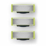 3-pack rakblad som är kompatibla med Philips Oneblade Replacement One Blade Pro Blades för män (modeller QP25XX QP26XX QP65XX)