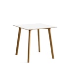 HAY - CPH Deux 210 2.0 Table Lacquered Oak Frame L75 X W75 X H73 Pearl White Top Lacquered Beech Edge - Matbord - Ronan & Erwan Bouroullec - Vit - Trä