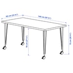 IKEA MITTCIRKEL / KRILLE skrivbord 140x60 cm