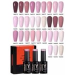 10ml Nude Gellack Set 3 Färger Nude Rosa Gellack Set Ljus Neutral Rosa Nagelfärg Knappt Rosa Avtagbar LED Startpaket