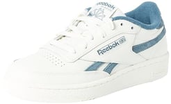 Reebok Unisex Club C Revenge Sneaker, Chalk/Chalk/HOOBLU, 3 UK