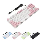 Mechanical Keyboard 87 Keys Blue Switch Ergonomic Multicolor Backlight Desig SG5