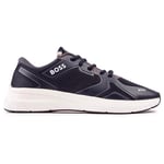 Boss Mens Owen Runn Trainers - Blue Rubber - Size UK 9