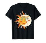 Moon and Sun Celestial Bodies Stars Space Astronomy T-Shirt