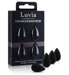 Luvia Beauty Blender Mini Sponge Set - 4 éponges à oeufs de maquillage en noir - Super doux pour estomper avec précision et grande surface