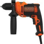 Perceuse à percussion filaire - BLACK+DECKER - BEH710-QS - 710W - Poignée latérale - 4 forêts de perçage