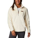 Columbia Women's Fire Side Faux Sherpa 1/4 Zip Fleece Jacket, Chalk, Large