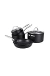 Scratch Guard Cookware Set Non Stick 5 Piece, Induction Suitable, Dishwasher Safe, Glass Lids Included