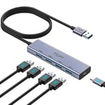 TSUPY Hub USB, Hub USB 3.0, 5 en 1 Data Hub USB 5 Gbit/s, Multiprise USB 4 Ports, Rallonge USB 120cm,Multi USB pour Macbook, iMac, Notebook PC, Clés USB, Disques durs Externes