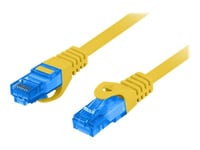 Lanberg - Patch-Kabel - Rj-45 (Hane) Till Rj-45 (Hane) - 50 Cm - 6 Mm - S/Ftp - Cat 6A - Formpressad, Tvinnad, Hakfri, Halogenfri - Ral 1028, Orange