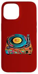 Coque pour iPhone 15 Tourne-disque vintage coloré - Retro Pop Art Vibes