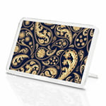 1 x Paisley Gold Deep Blue Navy Cool Pattern Classic Fridge Magnet Kitchen #2547