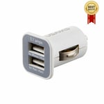 New Dual USB 3.1 Amp Two Ports In Car Charger Adapter For Samsung Galaxy Phones