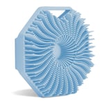 Polygon Silikon Body Scrubber Badborste Med Handtag Blue