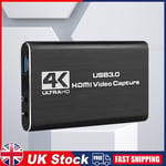 USB3.0 Game Capture Device 4K 60HZ HDMI-compatible Screen Recording Card HD