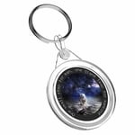 1 x Man On The Moon, Step For Man - Keyring IR02 Mum Dad Kid Birthday Gift #7102