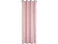 Eurogardiner Gardin Med Maljer For Jenter Med Elsa-Broderi 140X250 Rosa