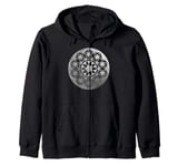 Crop Circle Sacred Geometry Alien Language Phi Pentagram Zip Hoodie