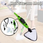 1300W Electric Steam Mop 10-in-1 Cleaner Detachable Handheld Unit 10 Accessories