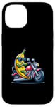 Coque pour iPhone 14 Banane Moto Cool Conduire Amusant Lunettes