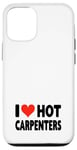 Coque pour iPhone 12/12 Pro I Love Hot Carpenters – Cœur – Travail du bois