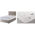 Silentnight Non Storage Divan | Sandstone| Super King with 1200 Eco Comfort Mattress | Which Best Buy 2020 | Medium Firm | Super King